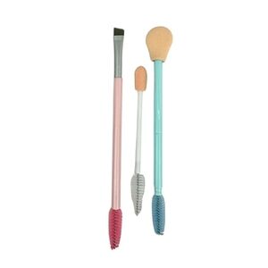 Kids Makeup Brush & Sponge Set - Pink and Teal